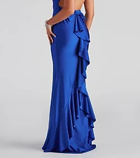 Meadow Formal Open Back Ruffled Dress