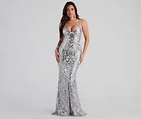 Lila Formal Open-Back Sequin Mermaid Dress