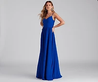 Brailey Formal Chiffon A-Line Long Dress