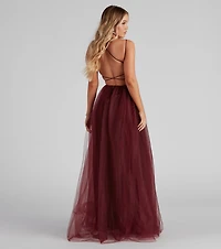 Ruby Embellished Formal Dress