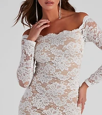 Liesel Formal Floral Lace Mermaid Dress