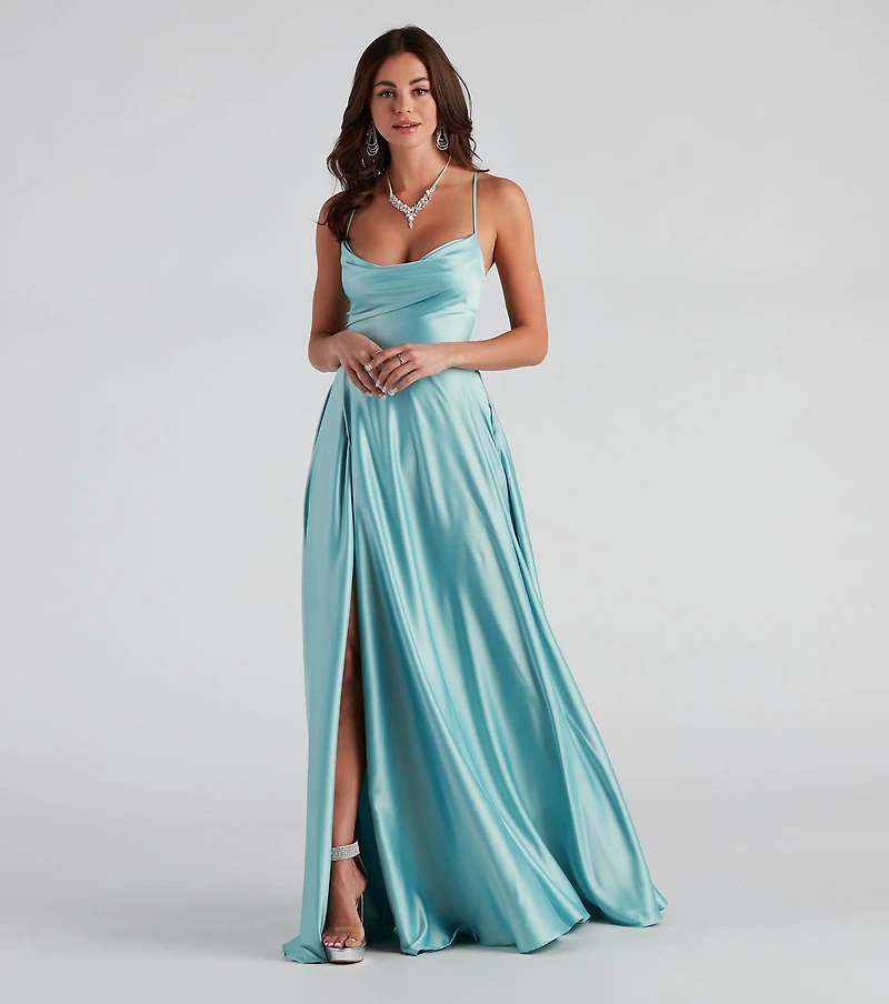 Kailey Formal Lace-Up A-Line Dress