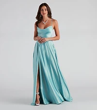 Kailey Formal Lace-Up A-Line Dress