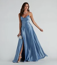 Kailey Formal Lace-Up A-Line Dress