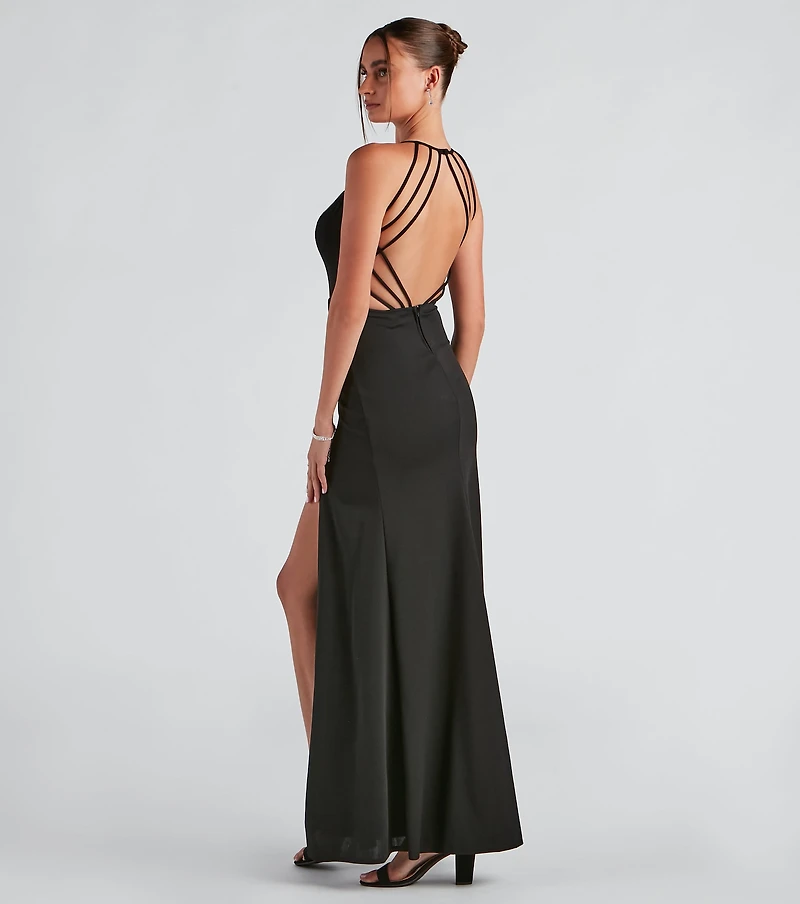 Cornelia Formal Crepe Strappy Dress