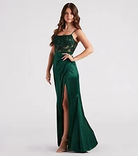 Mikayla Formal Lace Sequin Mermaid Dress
