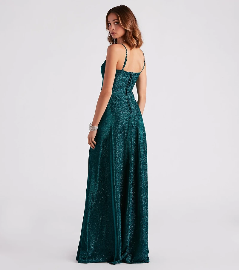 Mckenna Formal Glitter A-Line Dress