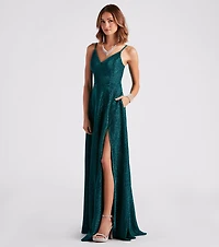 Mckenna Formal Glitter A-Line Dress