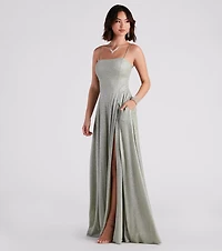 Daria Lace Back A-Line Ball Gown