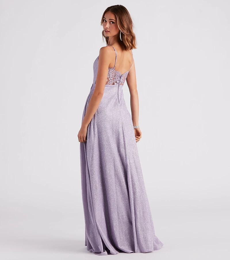 Daria Lace Back A-Line Ball Gown