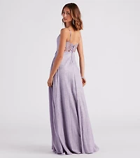 Daria Lace Back A-Line Ball Gown