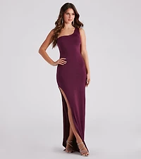 Megan Formal One Shoulder Long Dress
