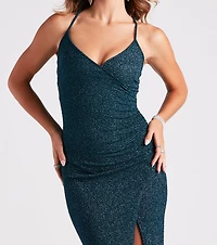 Leann Formal High Slit Glitter Dress