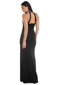 Reagan Velvet Gem Stone Dress