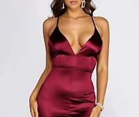 Raelynn Satin Cross Strap Dress