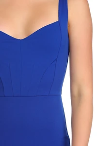 Melina Pleated Crepe Mermaid Dress