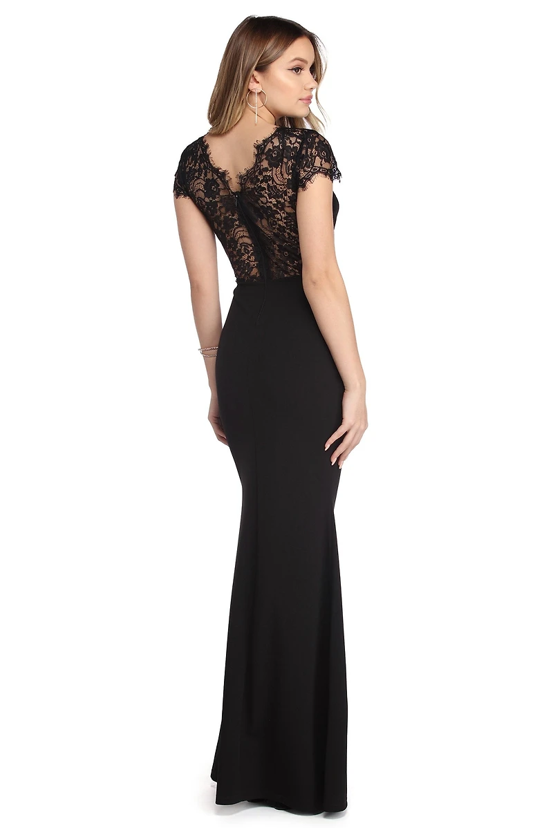 Samantha Illusion Lace Dress