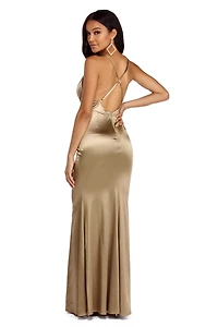 Raelynn Satin Cross Strap Dress