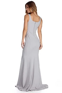 Leyla Formal Crepe Mermaid Dress
