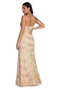 Paris Formal Floral Embroidered Dress