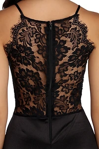 Katrina Formal Lace And Satin Dress