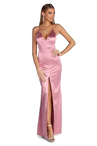 Katrina Formal Lace And Satin Dress
