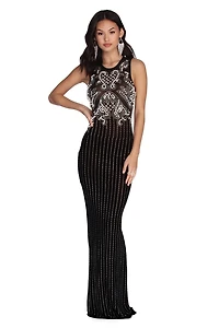 Angelina Formal Heat Stone Dress