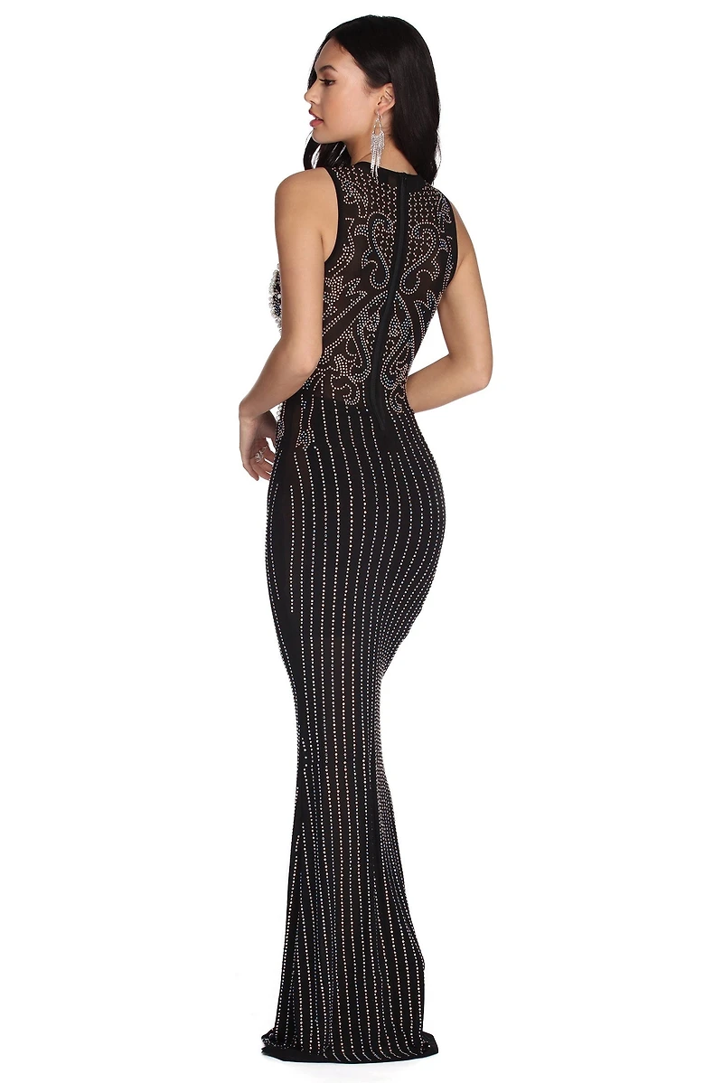 Angelina Formal Heat Stone Dress