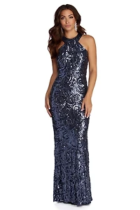 Kylie Formal Sparkling Sequin Dress