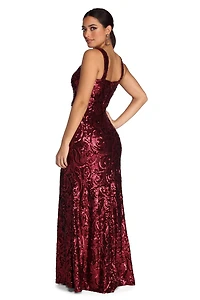 Sascha Formal Sparkling Sequin Dress