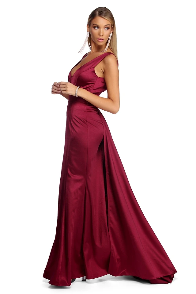 lucille formal satin mermaid dress Lucille Formal Satin Mermaid Dress