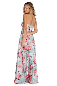 Rosalie Formal Floral Chiffon Dress