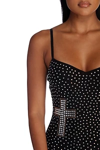 Nadine Formal Heat Stone Cross Dress