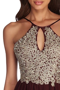 Azalea Formal Floral Applique Dress