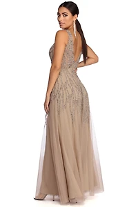 Gia Formal Sleeveless Beaded Dress
