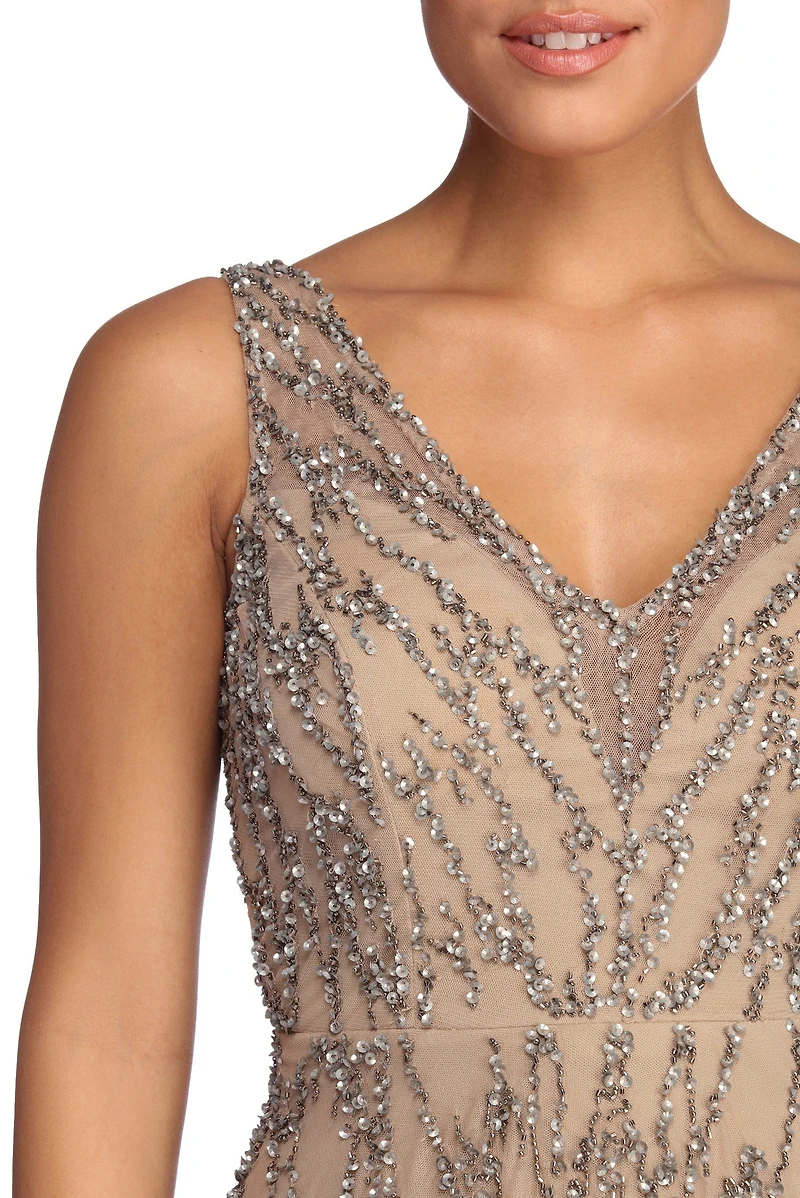 Gia Formal Sleeveless Beaded Dress