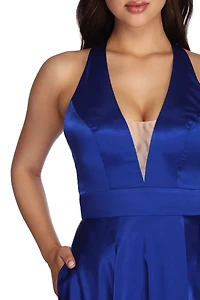 Lauren Formal Halter Satin Dress