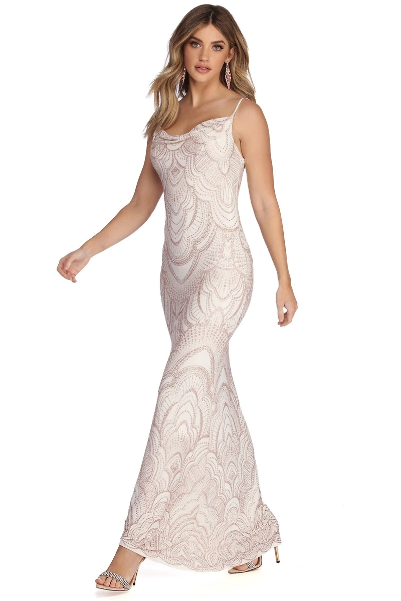 Jessa Formal Bohemian Glitter Dress
