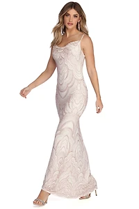Jessa Formal Bohemian Glitter Dress