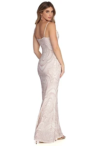 Jessa Formal Bohemian Glitter Dress
