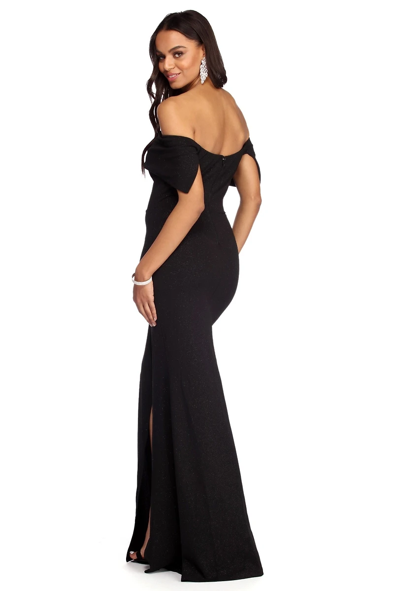 Lana Formal High Slit Glitter Dress