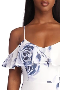 Mia Formal High Slit Chiffon Dress