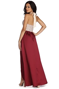 Kaia Formal High Low Taffeta Dress