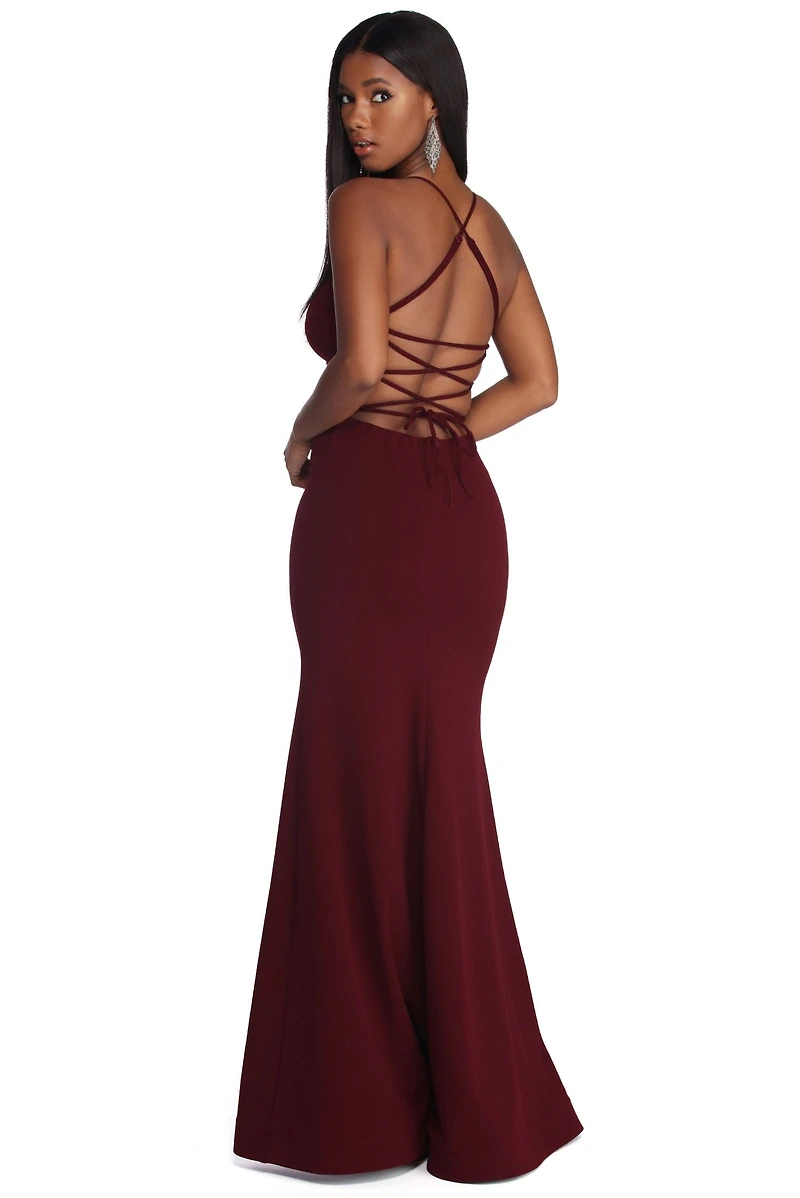Leona Formal Lattice Dress