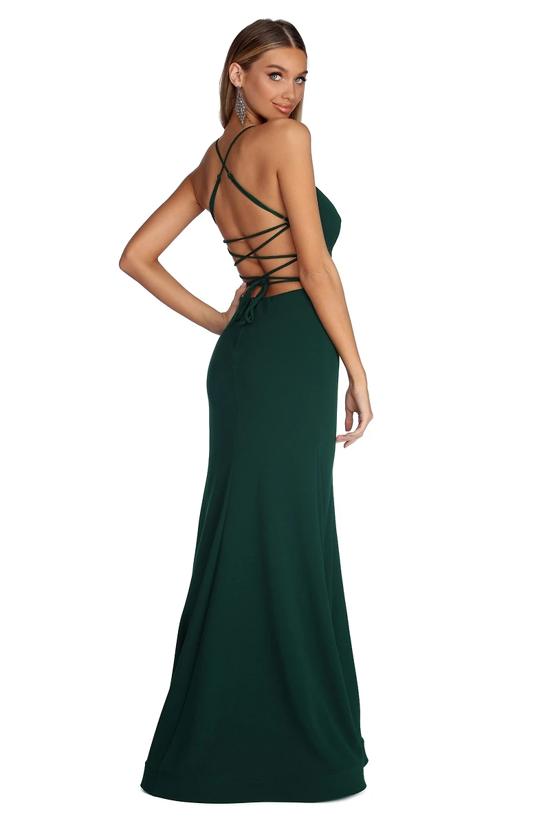 Leona Formal Lattice Dress