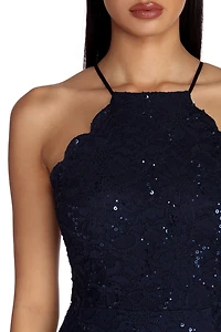 Mary Formal Sequin Lace Dress