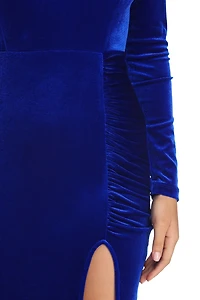Selene Formal Ruched Velvet Dress