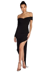 Addilyn Formal Asymmetrical Wrap Dress