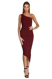 Selena Formal One Shoulder Ruched Dress