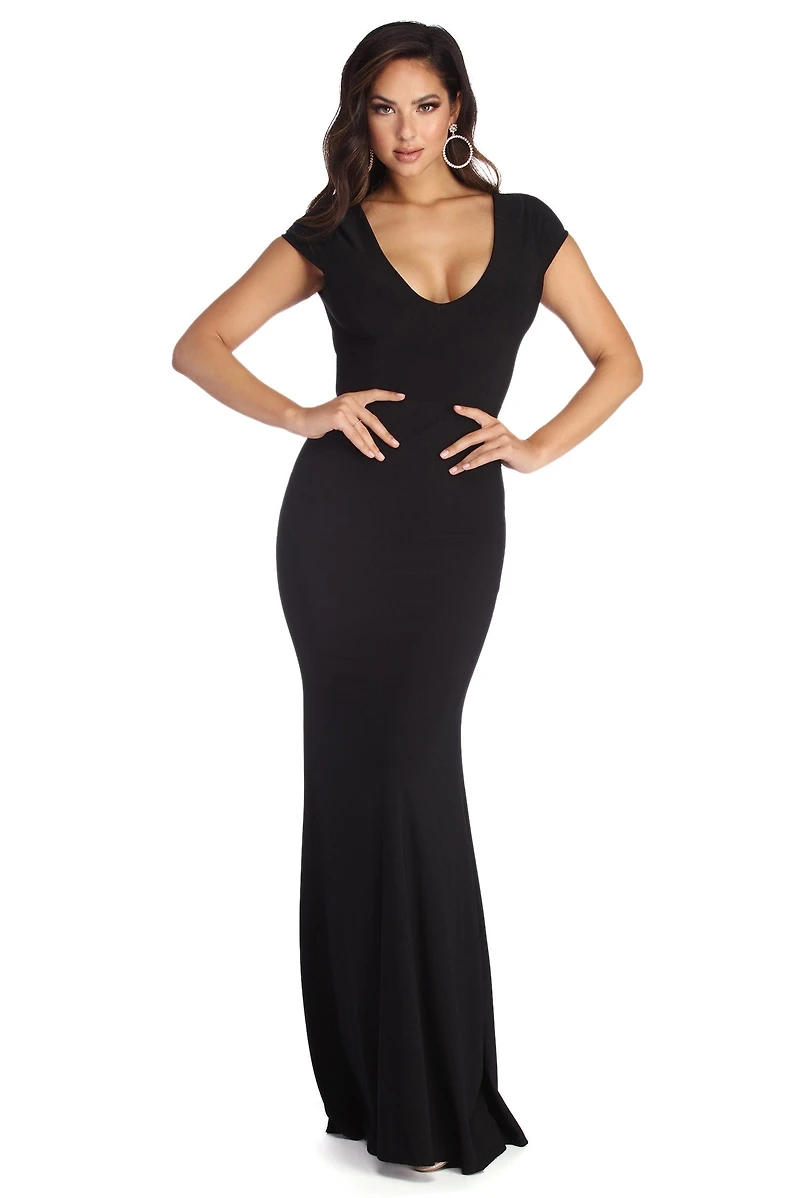 Aubrie Formal Open Back Dress